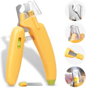 Grooming Nuovi ritagli per unghie di banana per animali domestici Cane LED LED Blood Line Claw Tripper Scissors Strumento di toelettatura per unghie professionale