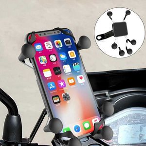 Cell Phone Mounts Holders Univerola Motorcycle Phone Mount Cell Smartphone Holder for Rearview Mirror with metal 360 Rotate Holder for GPS Moto Supports Y240423