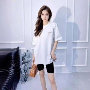 P Family S New Ss Classic D Embossed Round Neck Short Sleeved T Shirt With Loose Fit For Both Men And Women