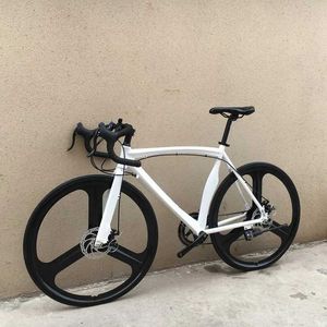 Bike 16 Speed Road Bike 700C in lega in alluminio Framello a doppio. Brake Disco Student City Bicycle Curve Curved Butterfly Handlebar Racing Cycling Y240423