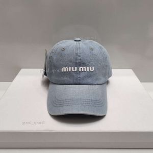 Baseball Caps Designer Hats Letter Baseball Mui Hat Cap Washing Denim Sunscreen Cap Mui Mui Hat 149 188