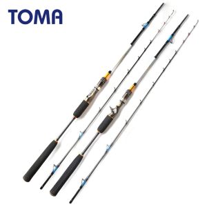 Accessories Toma 1.8m 1.98m 2.1m Sea Boat Jigging Fishing Rod Carbon Fiber Spinning Baitcasting Mh Lure Weigh 30150g Saltwater Fishing Rod