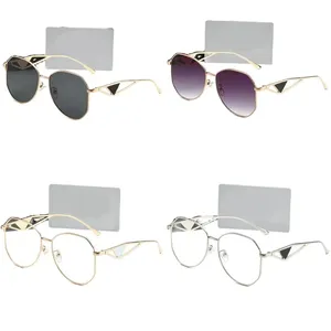 Fahren Sonnenbrillen im Sommer Designer Sonnenbrille gelegentlich dreieckige Lentes de Sol Mujer Oval Eyewear Hochqualität Vintage Vollrahmen MZ0159 H4