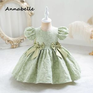 Sukienki dla dziewczynki Annabelle Flower Baby Bow sukienka na przyjęcie weselne Kolorowe dzieci Puchowe ubrania księżniczka vestidos