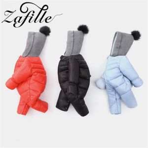 Coats ZAFILLE Solid Thicken Newborn Boys Down Jacket Patchwork Kids Toddler Costume Winter Warm Baby Girl Clothes Zipper Children Coat