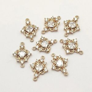 Acrival21x15mm 50pcs Squic Cyrronia Square złącza do ręcznie robionego naszyjnika/kolczyków DIY Parts Jewelry