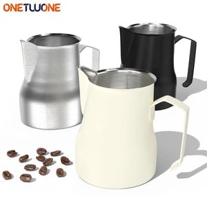 350/500ml Paslanmaz Çelik Süt Köpüklü Sürahi Kahve Barista Çavret Sürahi Espresso Buharda Çıkarma Latte Fincan Süt Jug 240410