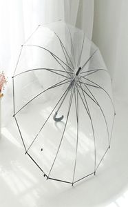 Przezroczysty parasol Parasol Kids Parasol Rain Kobiety Śliczne przezroczyste paraguas dobra jakość Poe4046760