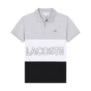 Erkek moda tişört yaz yeni erkek markası çizgili saf pamuklu kısa kollu polo gömlek buz ipek nefes alabilen iş golf tişört