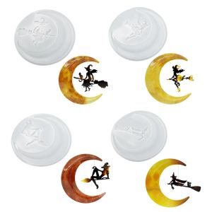 Sacchetti moon witch room decorazioni da parete silicone stampo adatto per la resina epossidica fatti fai da te artigianato per sospensione di gioielli ornanti