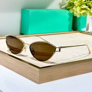 Fashion Sunglasses For Men Women 3095 Cateye Designer Stylish High Street Summer Beach Style Anti-Ultraviolet Retro Plate Metal Full Frame Glasses Random Box