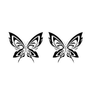 Tatuagens durar tatuagem falsa de borboleta para mulher de pescoço tatuagem de tatuagem de tatuagem de ervas Tatuagens temporárias tatuajes temporales