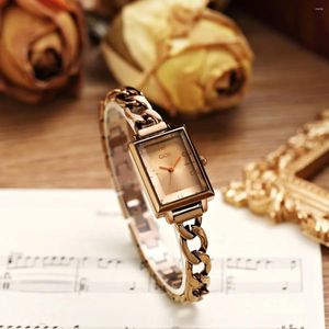 Нарученные часы GEDI Creative Square Dial Women Watches Lady Ms. Niche Bracelet Bracelet Водонепроницаемый кварц