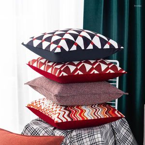 Kissen inyahome moderne nordische Deckungen quadratische dekorative Wurfabdeckung Jacquard Kissenbezug für Wohnzimmer