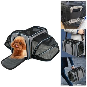 Wózki kota torba podróżna rozszerzalne składane materiały dla zwierząt domowych miękkie psie nośniki koty koty wentylacji torba transport