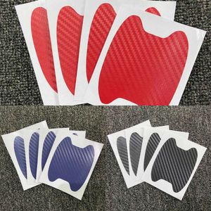 新しい新しい4PCS/セットドアステッカーカーボンファイバースクラッチ履歴書カバーオートハンドルフィルムスタイリングカーアクセサリーの外観