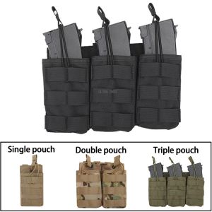 Coldres táticos ak ar m4 ar15 pistola de rifle mag bolsa caça tiro airsoft pintball single duplo triplo bolsas de revista