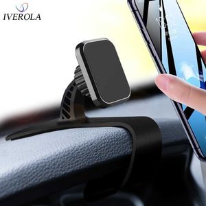 Mobiltelefonmonterare Univerola Magnetic Phone Holder för telefon i bil Dashboard Mount Universal Mobile Smartphone Stand Magnet Support Cell Holder Y240423