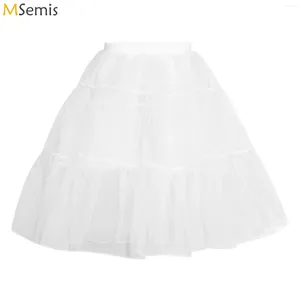 Kvinnors sömnkläder puffy organza kjolar kvinnor flickor rufsa underskirt loopless tiered petticoat lolita klänning cosplay tillbehör