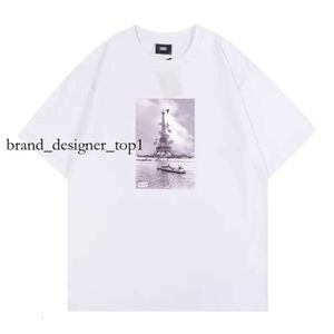 Новый дизайнер Kith Tokyo Shibuya Box Firt Men Men Women Toping Street View Printing Рубашки Tee Tops негабаритная футболка Негабаритная спортивная спорта Токио Поло 7146