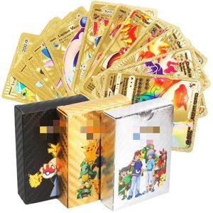 55 Gold Folienspielkarten für Hot Game Collection PVC -Brettspiel Schach und Spaßkartenspiel