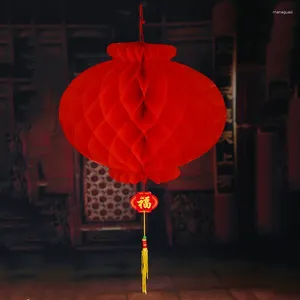 Figurine decorative 2 pezzi gioioso matrimonio rosso sala lanterne di carta bazar bazaar nappa del festival primaverile nido