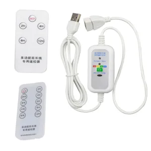 Kontroller Universal 200 cm 5V USB -förlängning Remote Control 4Squeed 212h Timing Power Cable för USB Takfläkt USB LED -ljuslampa