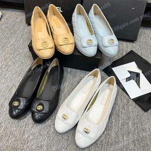 Designer ballet flats Sandals woman Shoes Loafers Espadrilles argyle channel Fisherman shoes leather woman shoes luxe Quilting Pure hand sewing flats luxury