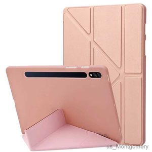 Корпуса с таблетками пакеты Funda для Galaxy Tab S7 S9 11-дюймовый SM-X710 Корпус планшета Складывание силиконовой крышки для Galaxy Tab S8 11 SM-X700 X706 Корпус