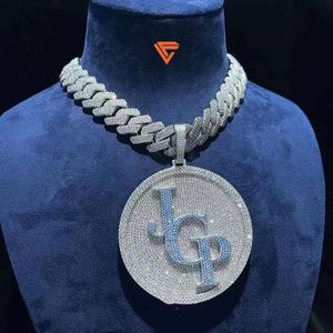 Lifeng Jewelry Custom Moissanite Pendant Iced Out Hip Hop Sterling Silver Letter Diamond Charm Cuban Chain Pendant for Men