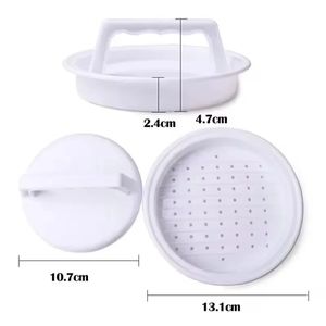 Round Hamburger Press Plastic Burger Maker Mould Meat Beef Grill Burger Press Patty Maker Mold Machine Kitchen Poultry Tools