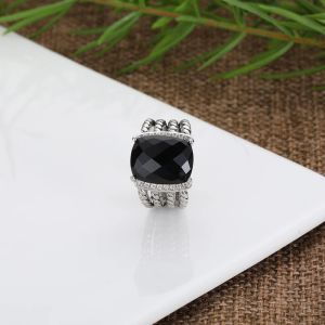 Display Jade Angel Black Ring New Collection Vintage Zircon Fashion Ring Ladies Memorial Day Gift