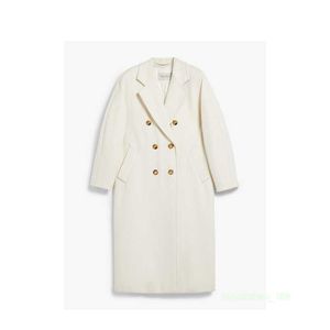 Designer Coat Cashmere Coat Luxury Coat MAXMARA Madame Classic Coat White