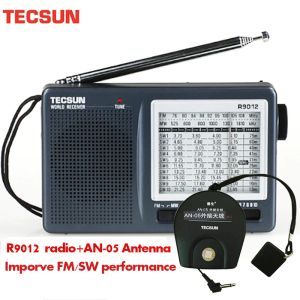 Radio TECSUN R9012 AM/FM/SW 12 Bands Shortwave Radio Portable Receiver with AN05 External Antenna Multiband Radio Receiver