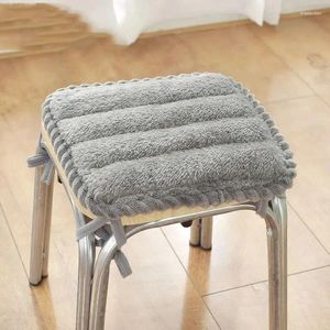 Custhow Square Plush Home Seat Four Seasons Universal Anti-Slip Office Computer Chair STOOL Student Smoks with String