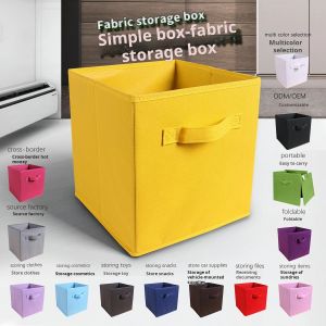 BINS TRECH STALTER Box Foldbar Nonwoven Fabric Storage Box Hushållsmaterial Toy Clothing Organizing Box Storage Box