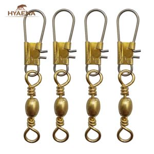 Accessories Hyaena 50pcs Fishing Barrel Swivel Pin Fishing Hooks Interlock Snap Ball Bearing Rolling Swivel Solid Rings Connector