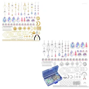 Dekorative Figuren 200 Stcs Crystal Suncatcher Sonnenfänger mit Kristallen Craft -Kits für Erwachsene Regenbogenhersteller Prismen Anhänger Einfache Installation