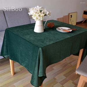 Table Cloth European Simple Vintage Style Solid Pink Blue Dark Rectangle Square Velvet Tablecloth For Home Outdoor Nappe De Velours SP5837