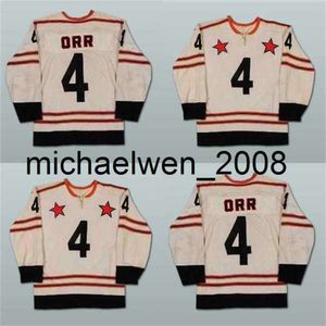 KOB WENG VINTAGE TANIE MENS 4 BOBBY ORR All Star Ice Hockey Jerseys zszyte szyte nowe hafty szwane lodowe koszulki hokejowe