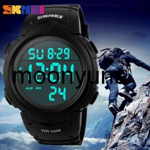 skmei watch 2022NEW SKMEI Outdoor Sport Watch Men Big Dial Fashion Simple Watches Calendar PU Strap 5Bar Waterproof Digital Watch reloj hombre 1068 high quality