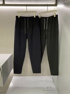 Męskie spodnie jesień i zimowe luźne w paski Brunello Casual Pants Cucinelli Business Spodery
