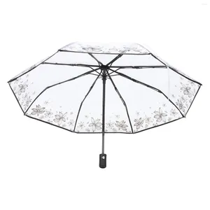 Parasol w pełni automatyczny składany parasol dla przezroczysty gumowy deszcz