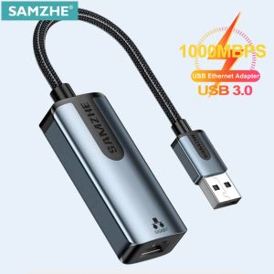 HUBS SAMHE USB Ethernet USB 3.0 2.0 do RJ45 USB Hub dla komputera Ethernet karta sieciowa karta USB Xiaomi Mi Box S Nintendo Switch