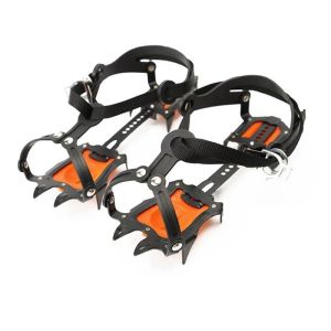 Skatter 10 Ståltänder Antiskid Snöklättring Crampons skor Cleats Overshoes Anti Slip Ice Grippers Shoes Claws