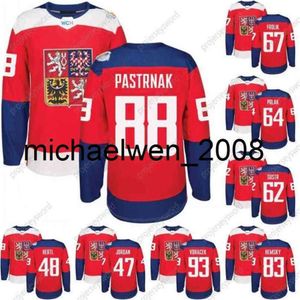 Kob Weng World Cup of Hockey Tjeckien Team Jersey Wch 46 David Krejci 48 Tomas Hertl 67 Frolik 93 Voracek 17 Sobotka 6 Kempny 88 Pastrnak