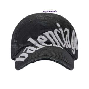 新しいファッションスポーツ野球キャップヒップホップフェイスストラップバックゴルフキャップblnciagaユニセックスツイルレター刺繍ブラック野球帽子