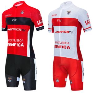 Define Red Benfic Cycling Cycling Jersey Team Pro Bike Jersey Maillot Setent Men Mulheres ROPA CICLISMO Roupas de camiseta de bicicleta seca rápida