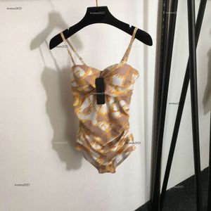 Marka Mayo Kadın Bikini Tasarımcı Mayo Tek Parça Moda Zinciri Çapa Baskı Logosu Seksi Tatil Plajı 23 Nisan