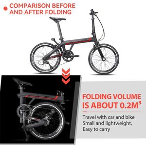 Bicicletas Sava Z3 Fibra de carbono de um único braço Bicicleta dobrável 20 polegadas 9 Velocidade Bike duplo-Brake com rodas Glide Y240423